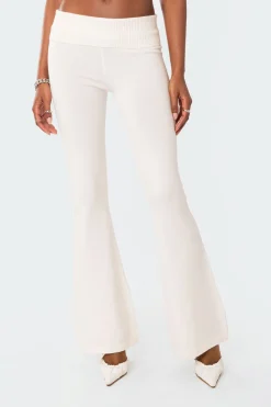 Desiree Knitted Low Rise Fold Over Pants