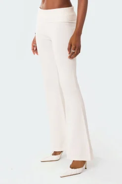 Desiree Knitted Low Rise Fold Over Pants