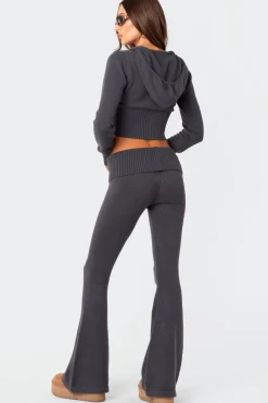 Desiree Knitted Low Rise Fold Over Pants