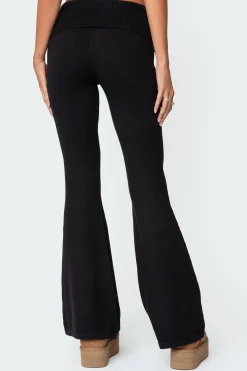 Desiree Knitted Low Rise Fold Over Pants