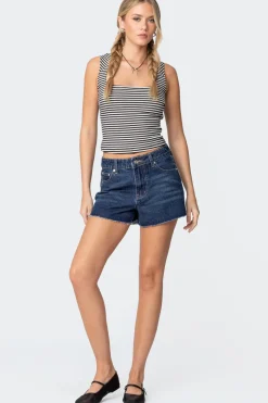 Dillan Striped Square Neck Top