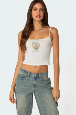Divine Hearts Pointelle Tank Top