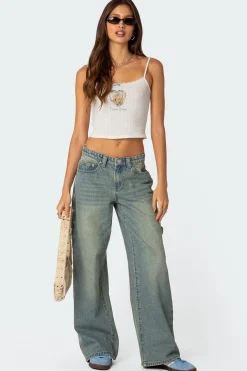 Divine Hearts Pointelle Tank Top