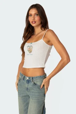 Divine Hearts Pointelle Tank Top