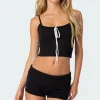 Don Tie Front Knit Tank Top