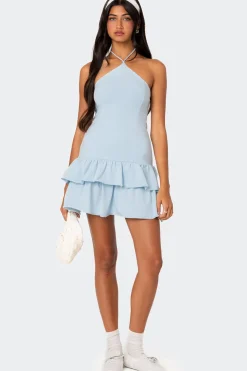 Dorit Ruffled Halter Mini Dress