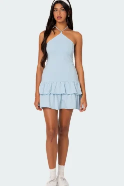 Dorit Ruffled Halter Mini Dress