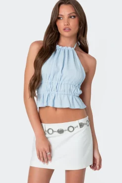 Double Drawstring Backless Top