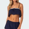 Edan Eyelet Crop Top