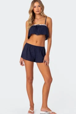Edan Eyelet Crop Top