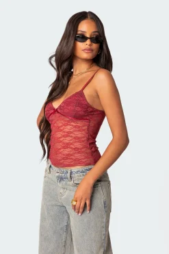 Eira Sheer Lace Tank Top