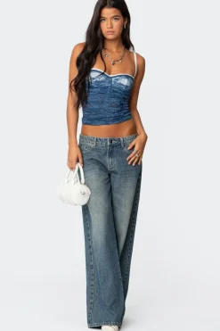 Eleanor Bra Detail Sheer Lace Top