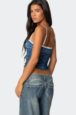 Eleanor Bra Detail Sheer Lace Top