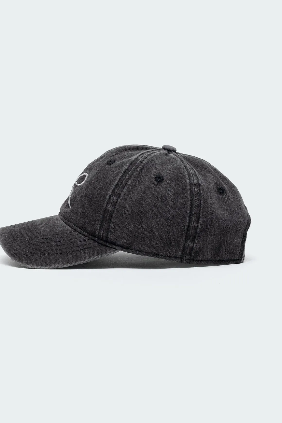 Embroidered Bow Washed Baseball Cap