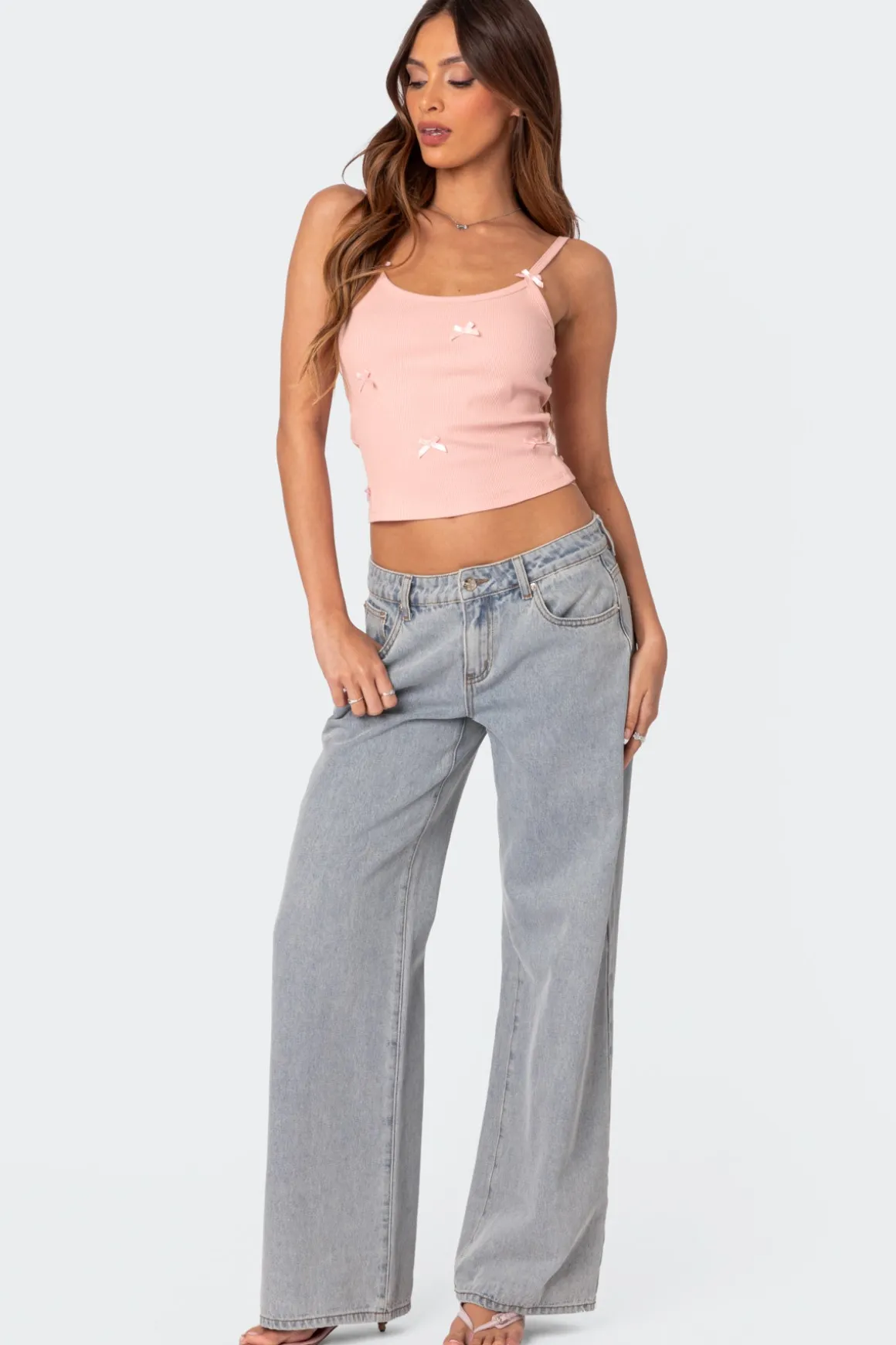Emilia Ribbed Bow Tank Top
