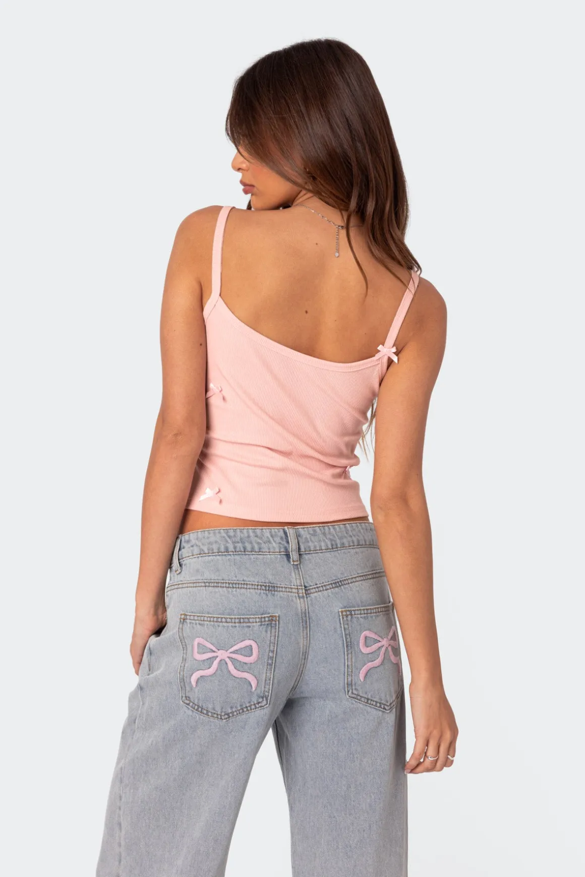 Emilia Ribbed Bow Tank Top