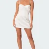 Essence Satin Cupped Mini Dress