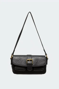 Faux Leather Buckle Bag