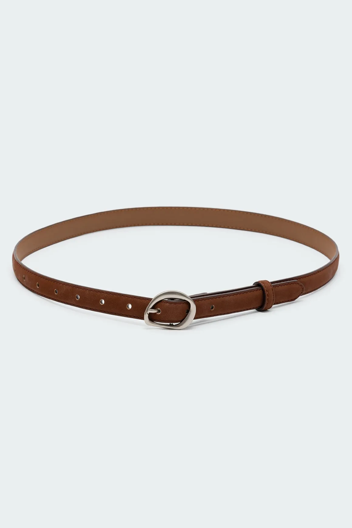Faux Suede Slim Belt