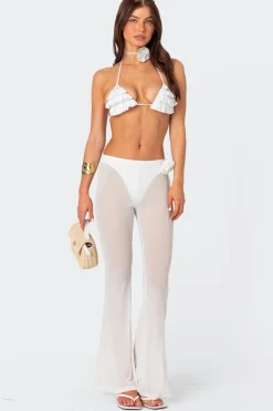 Flo Sheer Mesh Flared Pants