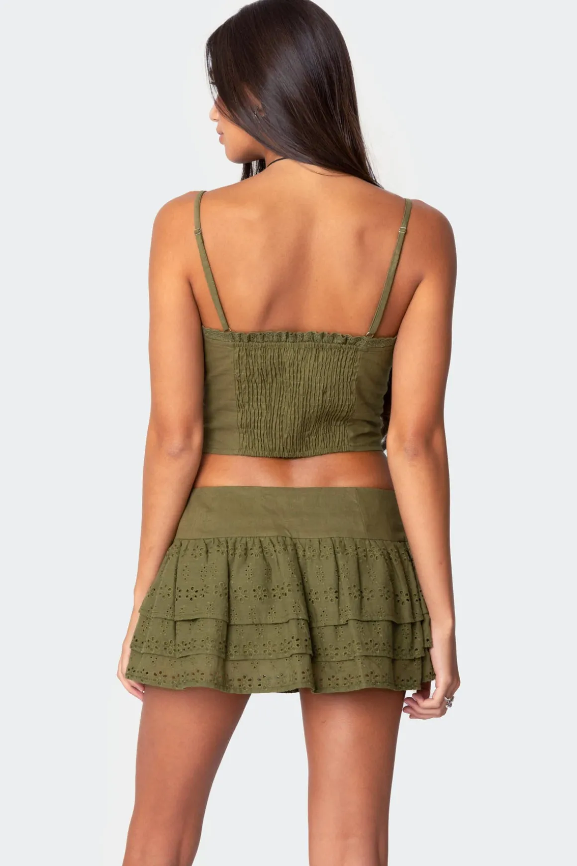 Fluer Linen Look Tank Top