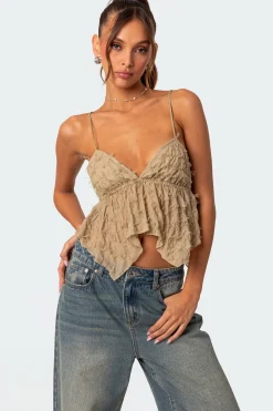 Flutter Frilled Tie Back Top