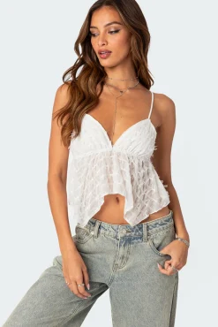 Flutter Frilled Tie Back Top