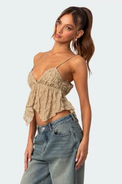 Flutter Frilled Tie Back Top