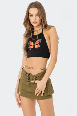 Fly Away Open-Back Crop Top