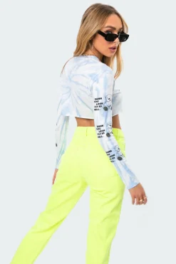 Fly Teddy Tie-Dye Crop Top