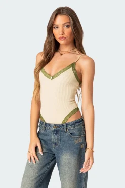 Forest Lacey Ribbed Bodysuit