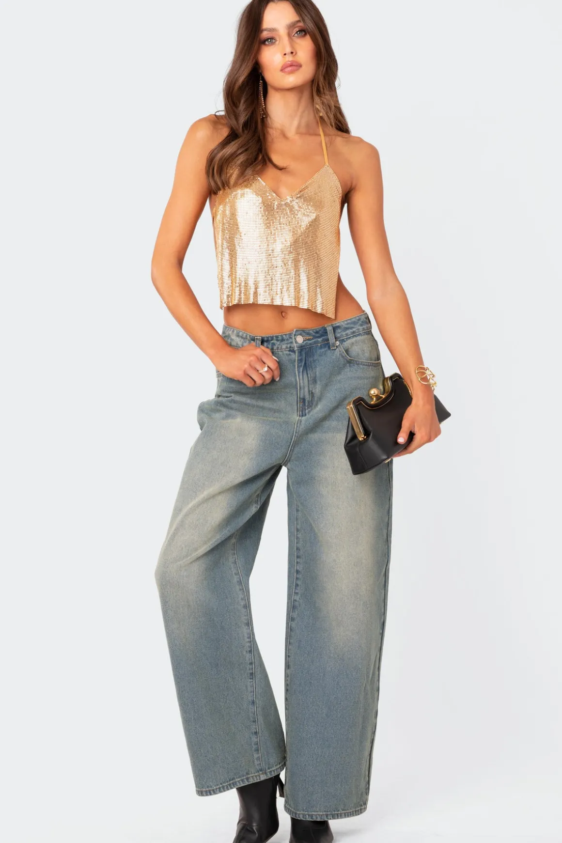 Forever Chainmail Open Back Top