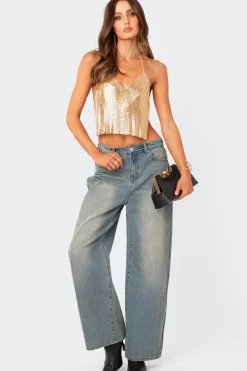 Forever Chainmail Open Back Top