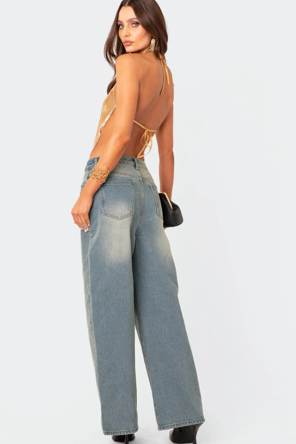 Forever Chainmail Open Back Top