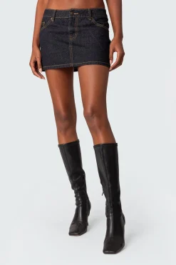 Foster Washed Denim Mini Skirt