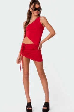 Frankie Asymmetric Drawstring Top