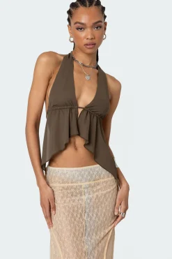 Freda Open Back Chiffon Top