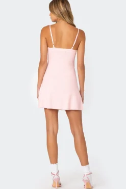 Fridah Ribbed Knit Mini Dress