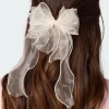 Frilled Bow Hair Clip