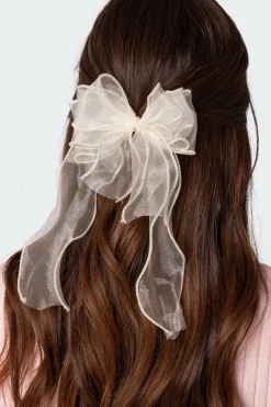 Frilled Bow Hair Clip