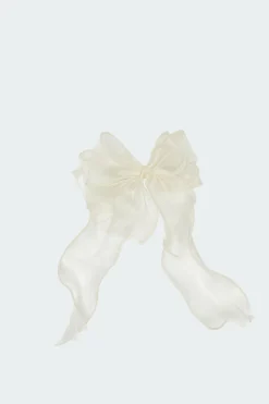 Frilled Bow Hair Clip