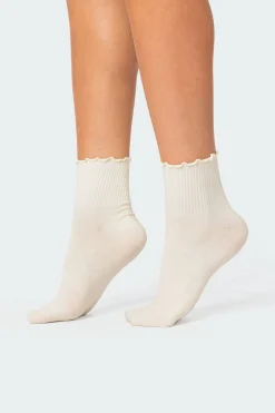 Frilled Hem Socks