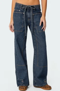 Funky Stitch Low Rise Jeans