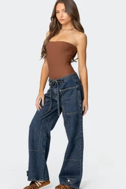 Funky Stitch Low Rise Jeans