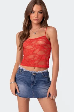 Gianna Sheer Lace Tank Top