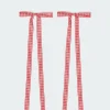 Gingham Bow Hair Clip Set