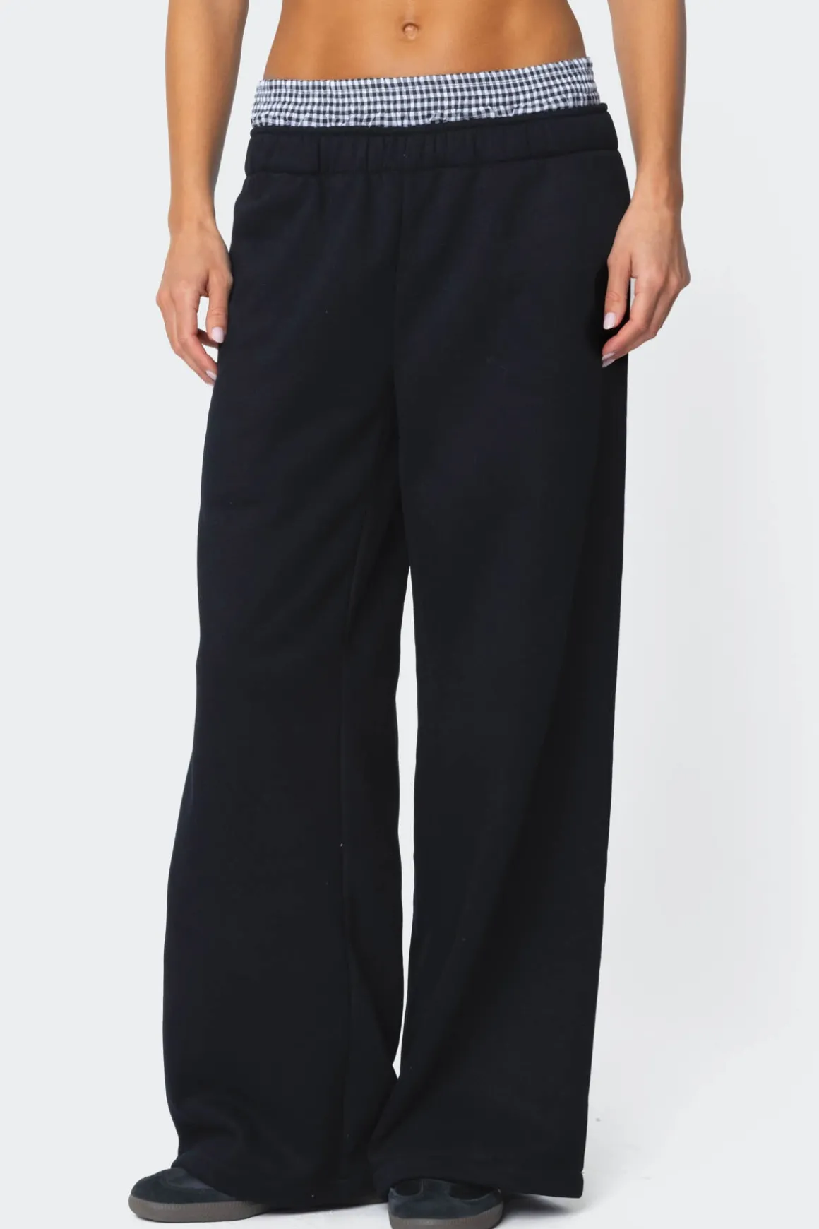 Gingham Boxer Detail Sweatpants