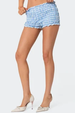 Gingham Scrunch Shorts