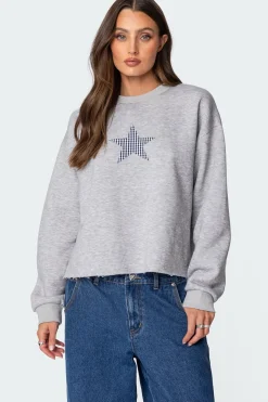 Gingham Star Sweatshirt