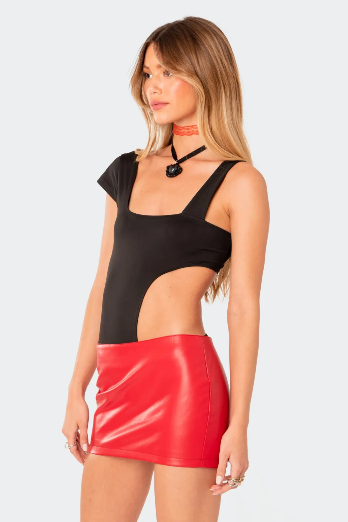 Ginny Asymmetric Cut Out Bodysuit